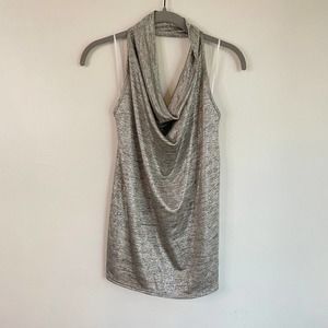 Vintage Y2K Kim & Cami Silver Low Back Top (M)